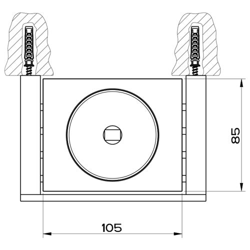 Immagine di Gessi RETTANGOLO ACCESSORI porta scopino a parete bianco, finitura cromo 20819#031