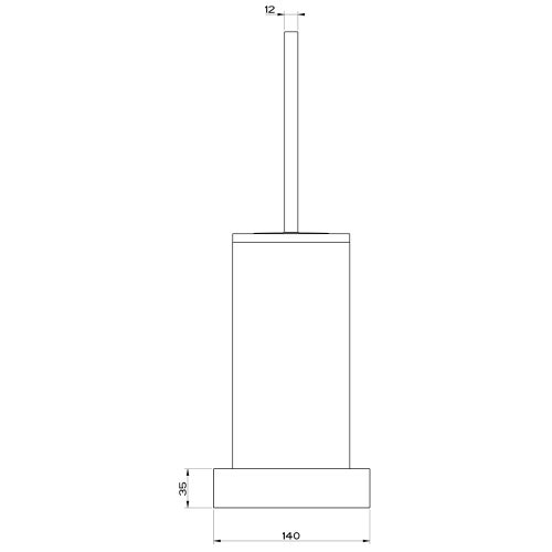 Immagine di Gessi RETTANGOLO ACCESSORI porta scopino a parete bianco, finitura cromo 20819#031