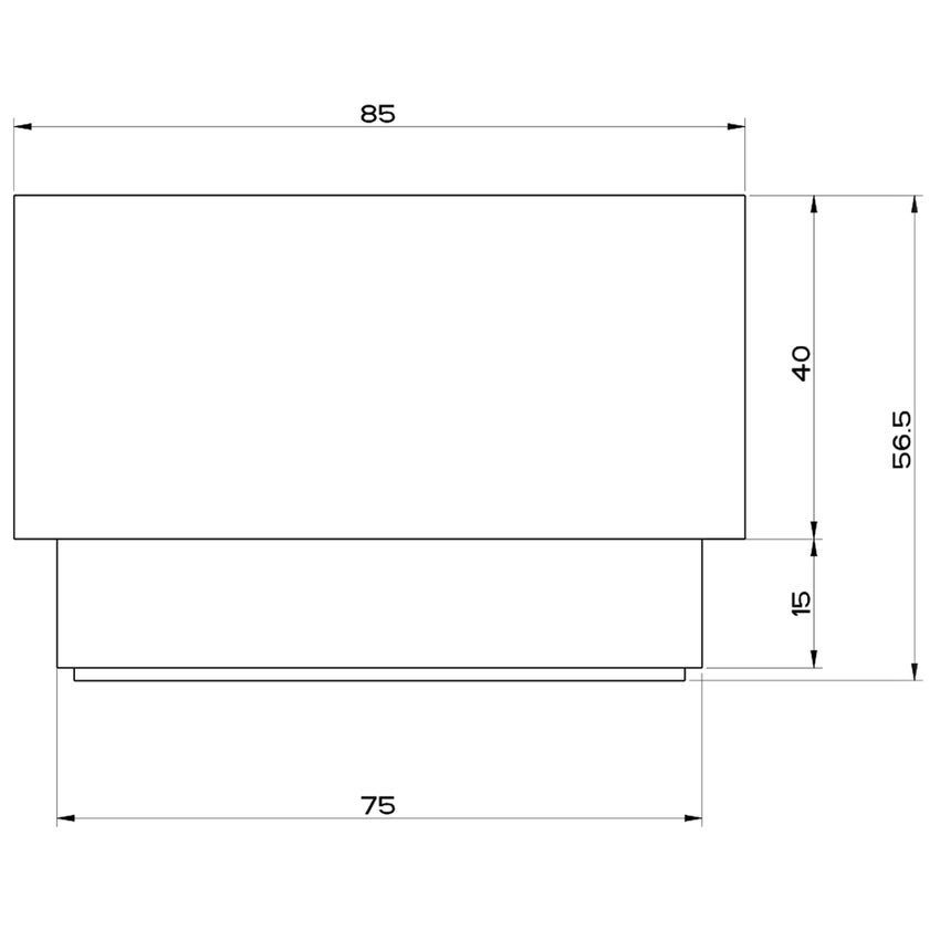 Immagine di Gessi RETTANGOLO ACCESSORI porta sapone d'appoggio bianco, finitura cromo 20825#031