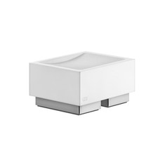 Immagine di Gessi RETTANGOLO ACCESSORI porta sapone d'appoggio bianco, finitura cromo 20825#031