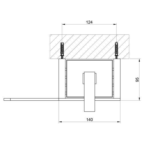 Immagine di Gessi RETTANGOLO ACCESSORI colonna a parete con dispenser nero e porta salvietta, finitura cromo 20880#031