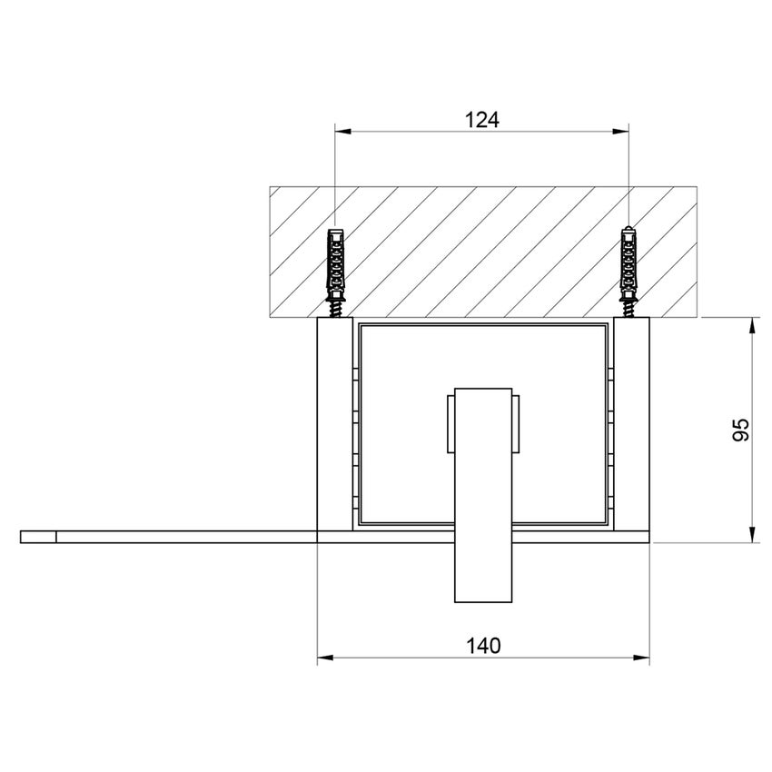 Immagine di Gessi RETTANGOLO ACCESSORI colonna a parete con dispenser nero e porta salvietta, finitura cromo 20880#031