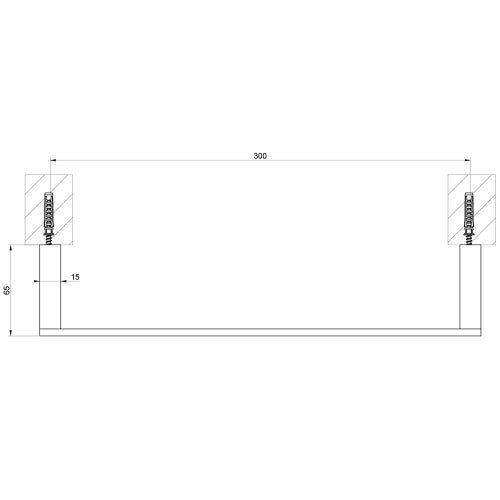 Immagine di Gessi RETTANGOLO ACCESSORI porta salviette a parete 30 cm, finitura cromo 20897#031