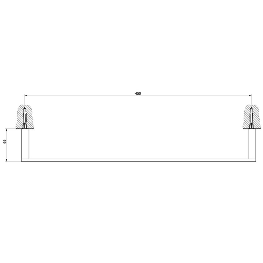 Immagine di Gessi ACCESSORIES porta salviette a parete 45 cm, finitura cromo 20900#031