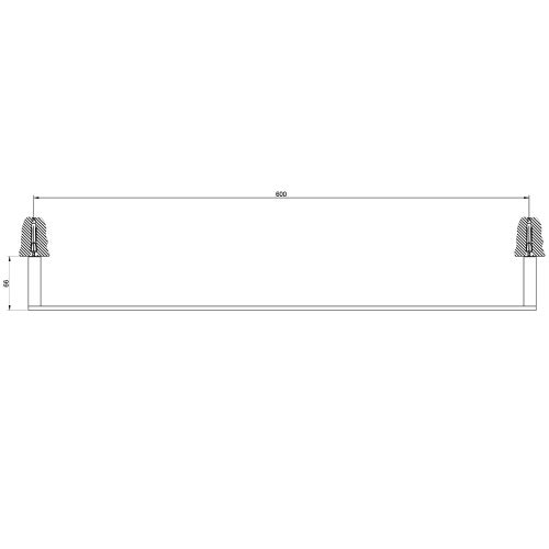 Immagine di Gessi ACCESSORIES porta salviette a parete 60 cm, finitura cromo 20903#031