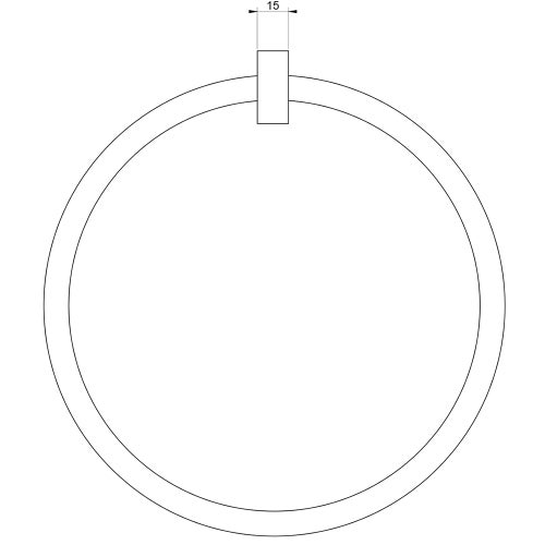 Immagine di Gessi RETTANGOLO ACCESSORI porta salviette a parete ad anello, finitura cromo 20909#031