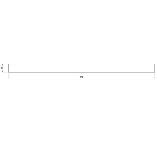 Immagine di Gessi RETTANGOLO ACCESSORI mensola a parete 60 cm con verex, finitura cromo 20945#031