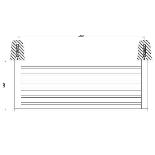 Immagine di Gessi RETTANGOLO ACCESSORI mensola a parete 30 cm, finitura finox brushed nickel 20947#149