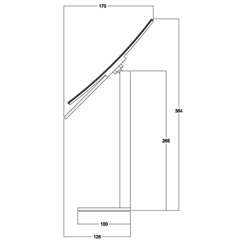 Immagine di Gessi RETANGOLO ACCESSORI specchio d'appoggio orientabile, finitura cromo 20988#031