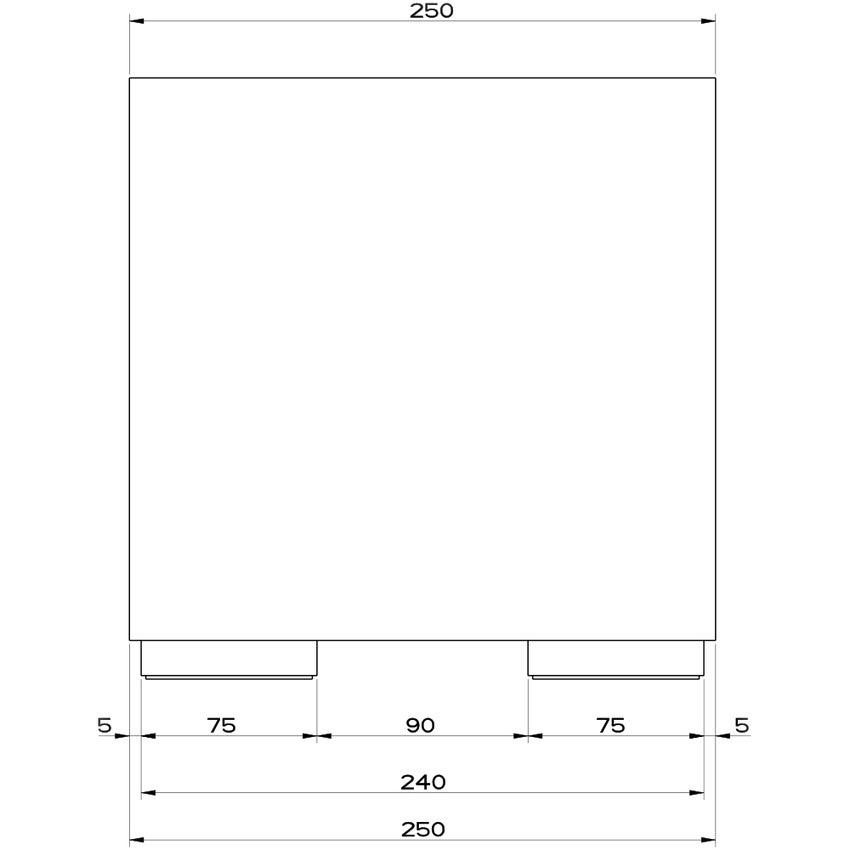 Immagine di Gessi RETTANGOLO ACCESSORI gettacarta colore bianco, piedini finitura cromo 20990#031