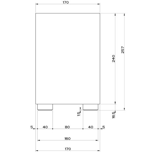 Immagine di Gessi RETTANGOLO ACCESSORI gettacarta colore bianco, piedini finitura cromo 20990#031