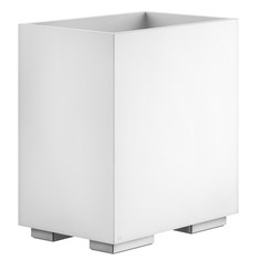 Immagine di Gessi RETTANGOLO ACCESSORI gettacarta colore bianco, piedini finitura cromo 20990#031