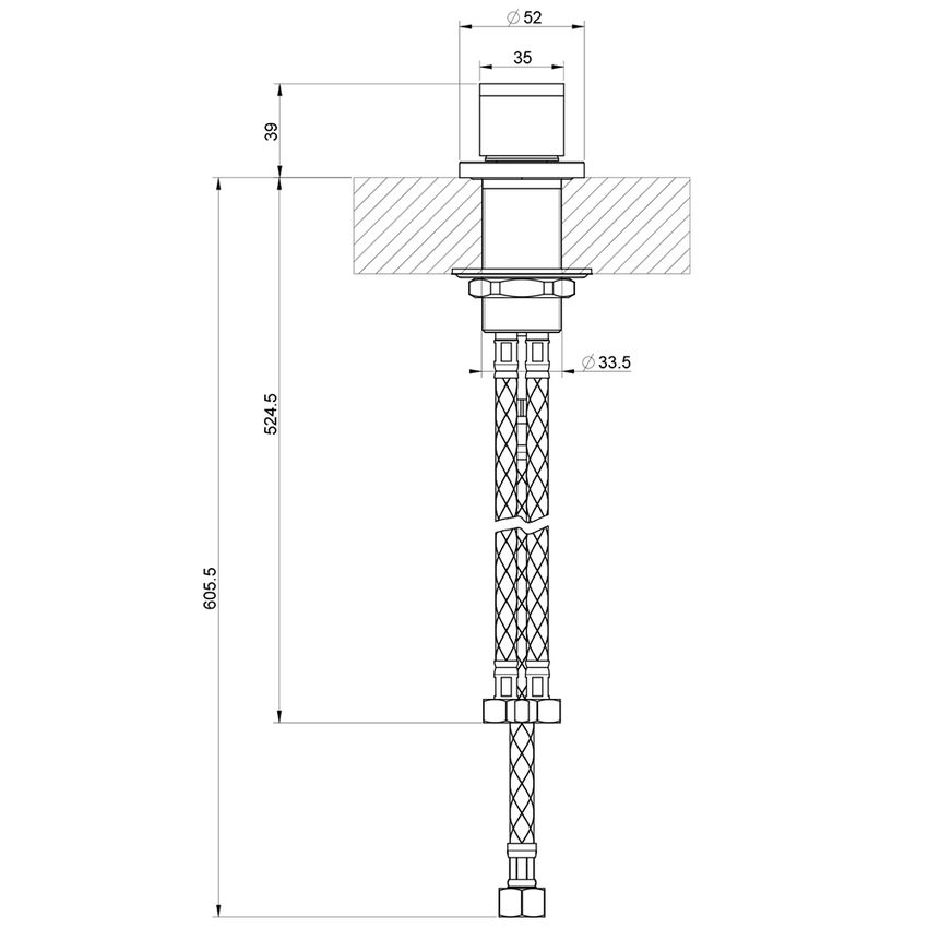 Immagine di Gessi RETTANGOLO comando remoto, finitura cromo 20005#031