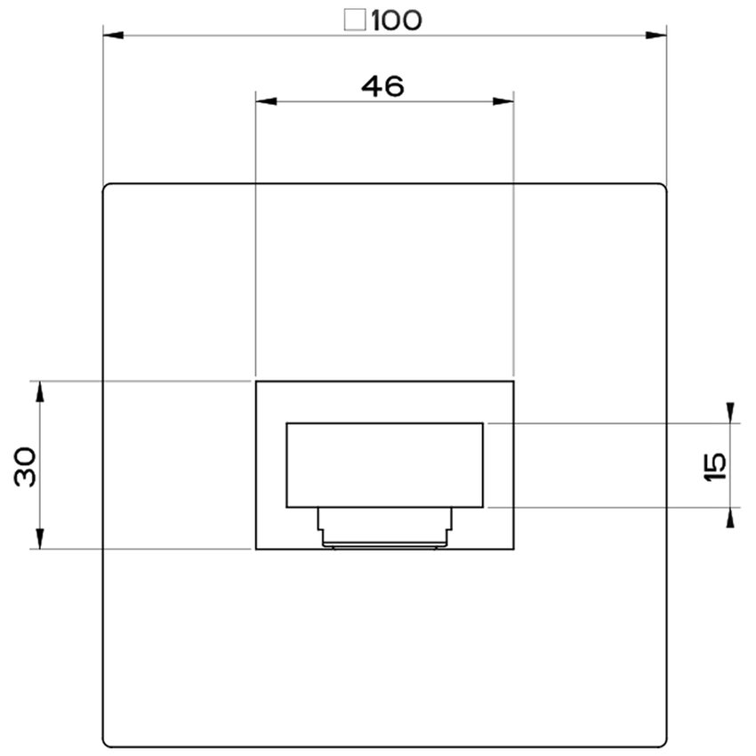 Immagine di Gessi RETTANGOLO bocca a parete, finitura cromo 20114#031