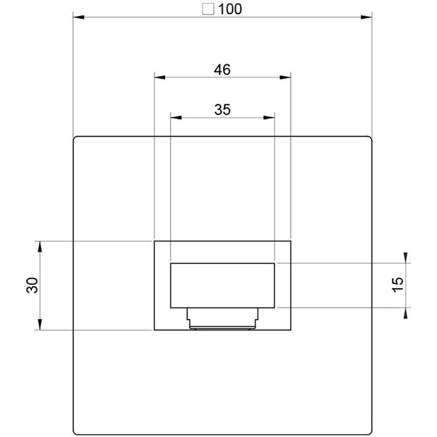 Immagine di Gessi RETTANGOLO bocca a parete bocca lunghezza personalizzabile, finitura cromo 20118#031