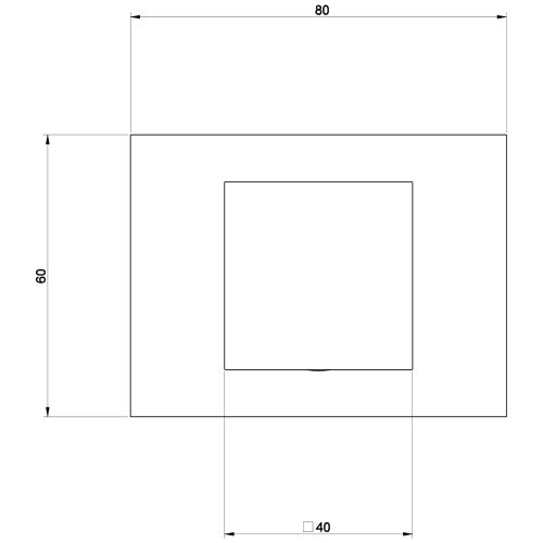 Immagine di Gessi RETTANGOLO rubinetto d'arresto, finitura cromo 20166#031