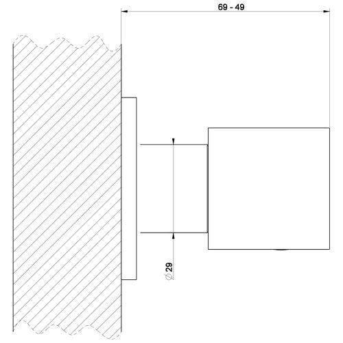 Immagine di Gessi RETTANGOLO rubinetto d'arresto, finitura cromo 20166#031