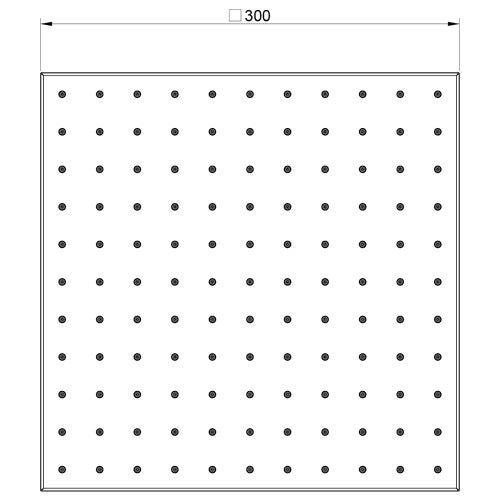 Immagine di Gessi RETTANGOLO SHOWER soffione anticalcare a soffitto, braccio altezza personalizzabile, finitura black metal PVD 15199#706