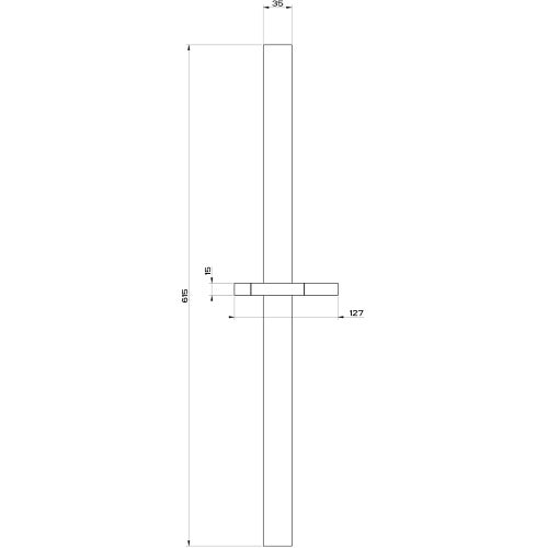 Immagine di Gessi RETTANGOLO SHOWER asta saliscendi, finitura black metal PVD 20144#706