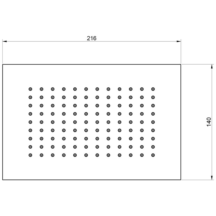 Immagine di Gessi RETTANGOLO SHOWER soffione anticalcare a soffitto, braccio altezza personalizzabile, finitura black metal brushed PVD 20150#707