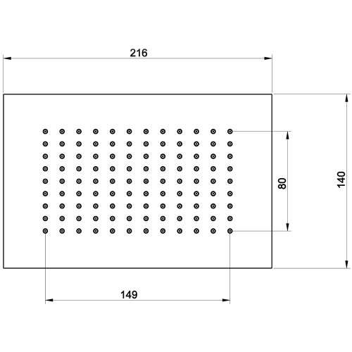 Immagine di Gessi RETTANGOLO SHOWER soffione anticalcare a soffitto orientabile, finitura cromo 20151#031