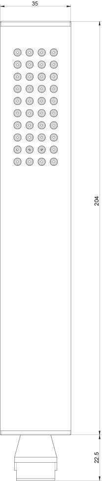 Immagine di Gessi RETTANGOLO SHOWER doccetta anticalcare, finitura copper brushed PVD 20154#708