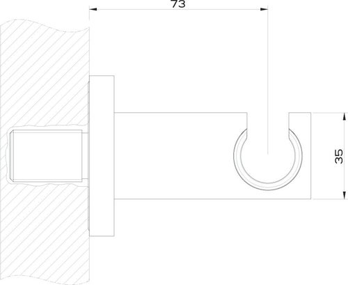 Immagine di Gessi SHOWER presa acqua con supporto doccetta, finitura cromo 20161#031