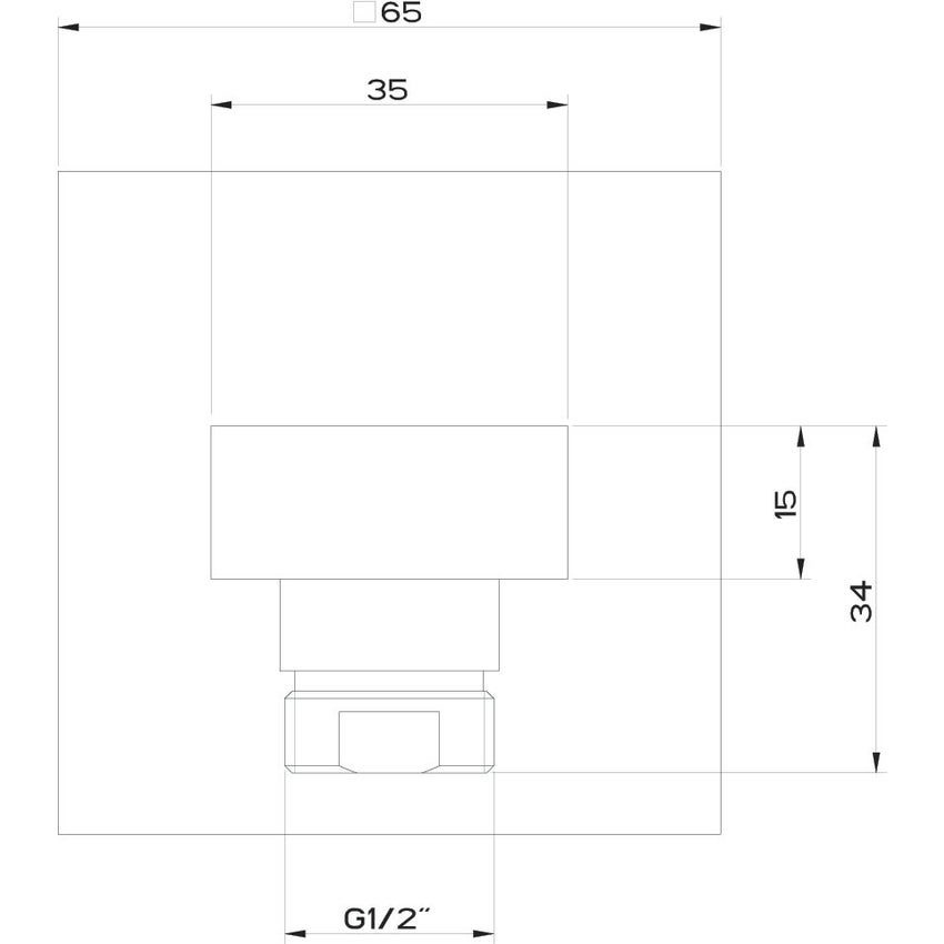 Immagine di Gessi SHOWER presa acqua, colore nero finitura opaco 20169#299