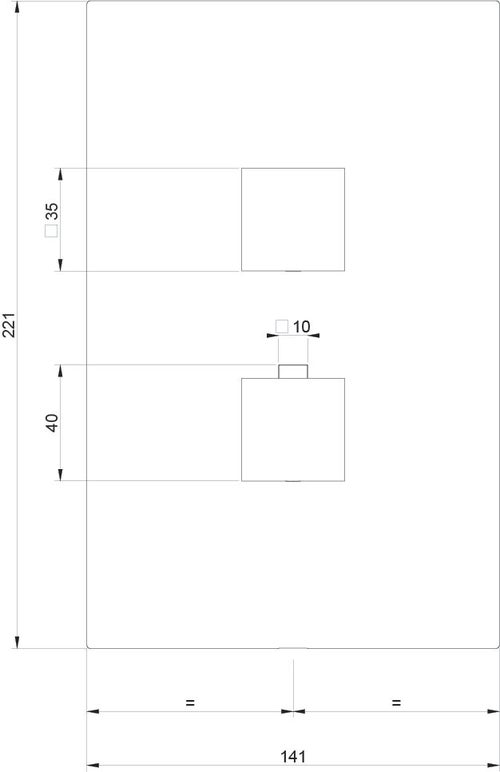 Immagine di Gessi SHOWER miscelatore termostatico doccia a parete, 1 uscita, senza corpo incasso, finitura cromo 20182#031