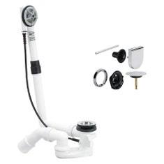 Immagine di Viega MULTIPLEX set colonna scarico vasca automatica h 180-400 e accessori di completamento, finitura cromo 103071-724597