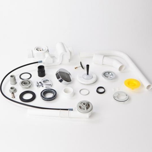 Immagine di Kaldewei Comfort Level con copertura dello scarico smaltata e troppopieno finitura cromo 687670030001