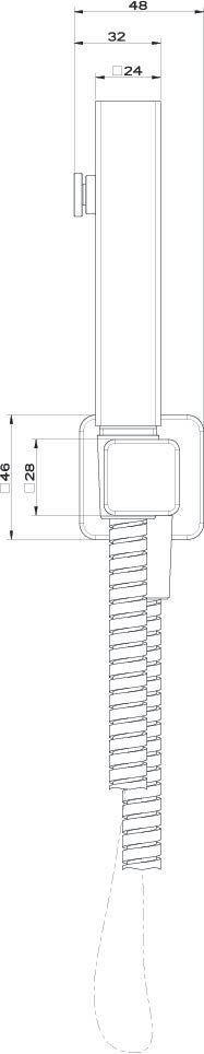 Immagine di Gessi RETTANGOLO scopino a getto d'acqua a parete, con attacco da 1/2", finitura copper brushed PVD 33823#708