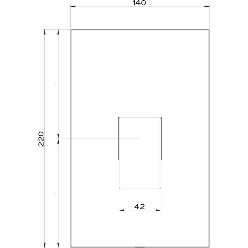 Immagine di Gessi RETTANGOLO SHOWER miscelatore doccia a parete 1 uscita, senza corpo incasso, finitura cromo 44602#031