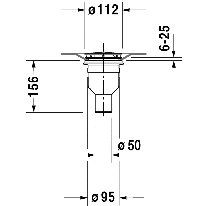 Immagine di Duravit Scarico del piatto doccia, verticale, finitura cromo 790269000001000