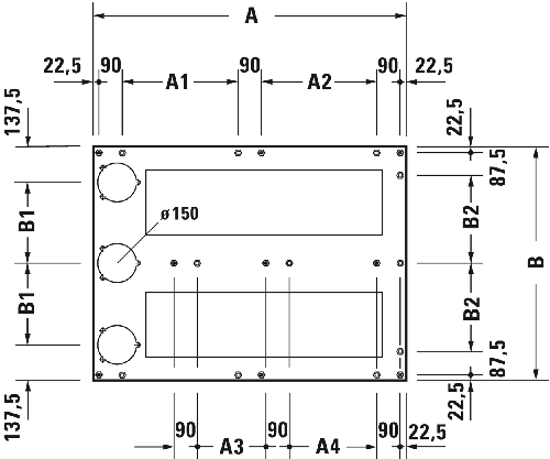 Immagine di Duravit Telaio con piedi 120 cm, regolabile in altezza 79017900000000