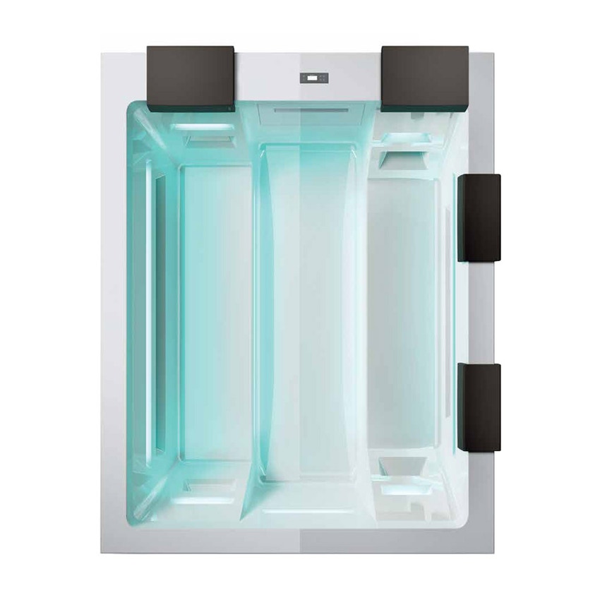 Immagine di Treesse GHOST PLUS MAYA GP minipiscina rettangolare L.260 P.205 H.95 cm, con idromassaggio Ghost System, airpool e comando touch V230T