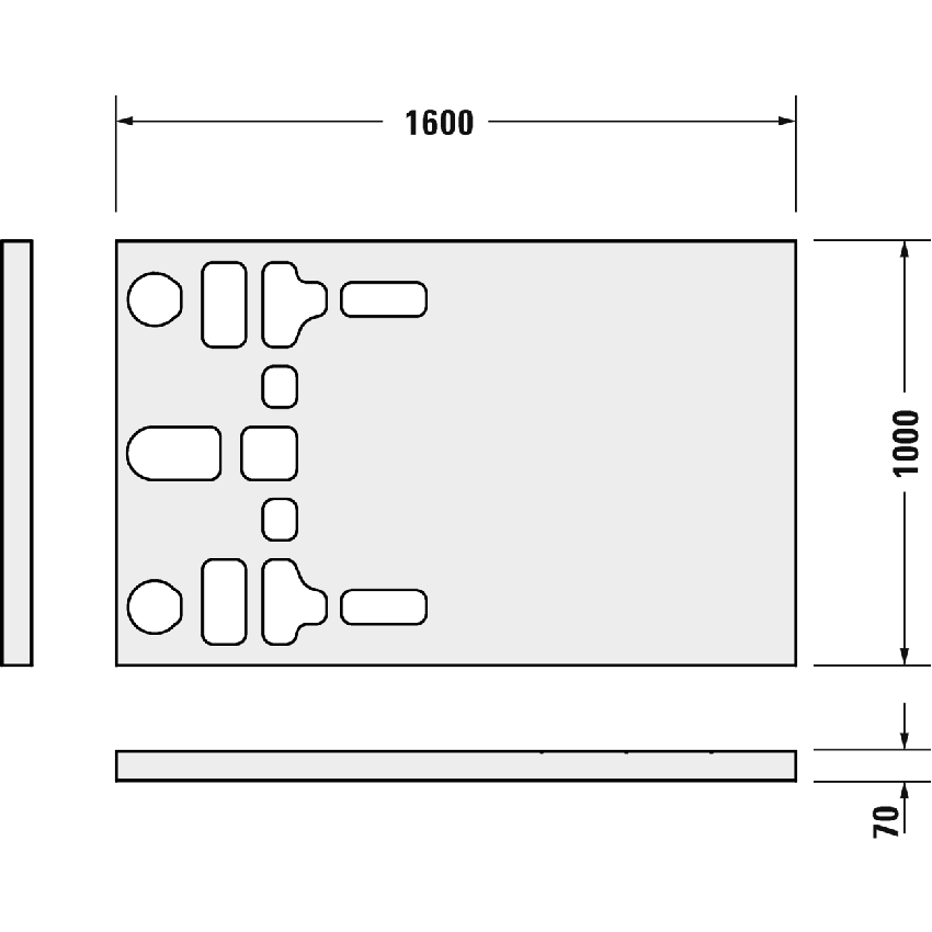 Immagine di Duravit Struttura in polistirene, colore bianco 792411000000000