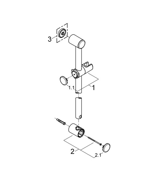 Immagine di Grohe Relexa Asta doccia lunga 1000 mm finitura cromo 28621000