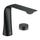 Duravit D.1 rubinetteria elettronica a 2 fori taglia M con alimentatore da incasso, colore nero finitura opaco D11100008046