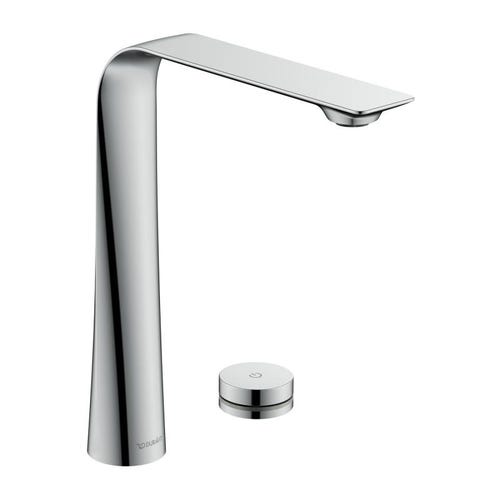 Immagine di Duravit D.1 rubinetteria elettronica a 2 fori taglia XL con alimentatore a spina, finitura cromo D11110007010