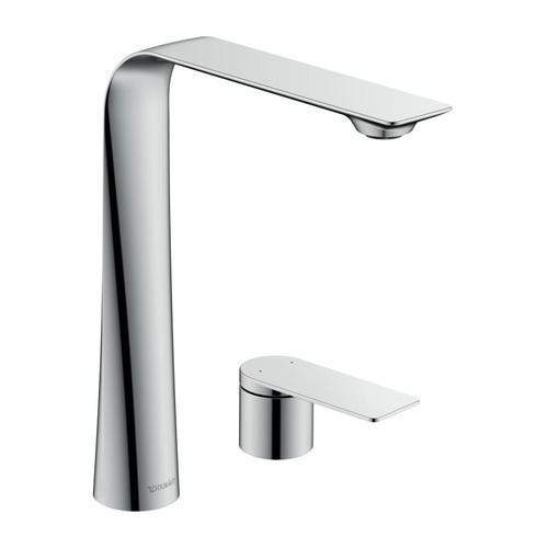 Immagine di Duravit D.1 rubinetteria a 2 fori per lavabo taglia XL, finitura cromo D11130002010