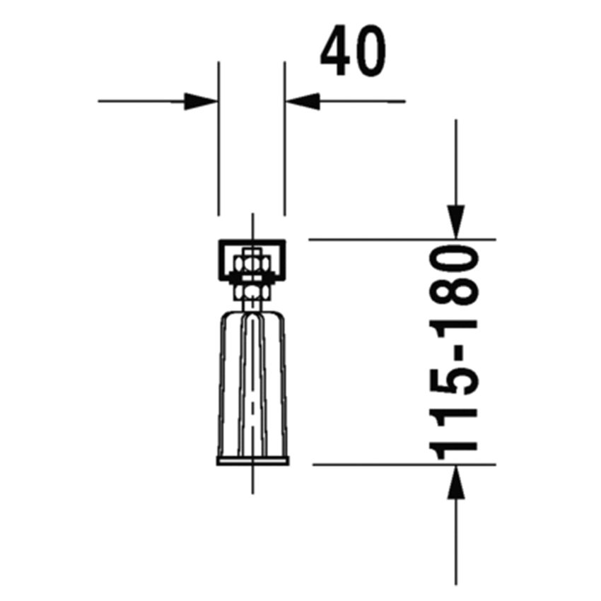 Immagine di Duravit Telaio con piedi per vasche e piatti doccia D-Code, colore bianco 790127000000000