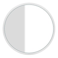 CONO Specchio da parete con telaio bianco diametro 70 cm