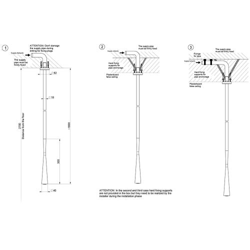 Immagine di Gessi CONO bocca a soffitto, finitura copper PVD 45099#030