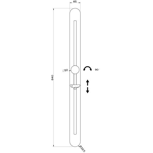Immagine di Gessi CONO asta saliscendi, finitura copper PVD  45142#030