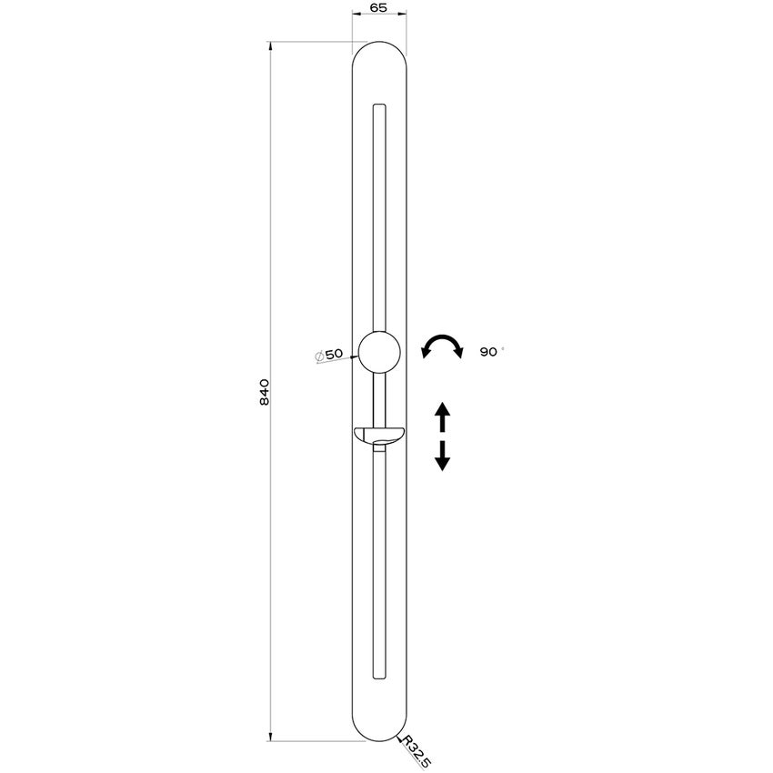Immagine di Gessi CONO asta saliscendi, finitura copper PVD  45142#030