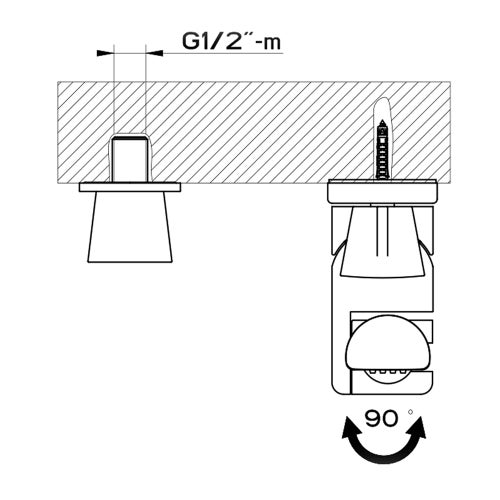 Immagine di Gessi CONO asta saliscendi con presa acqua, doccetta anticalcare e flessibile 150 cm, finitura copper PVD 45144#030