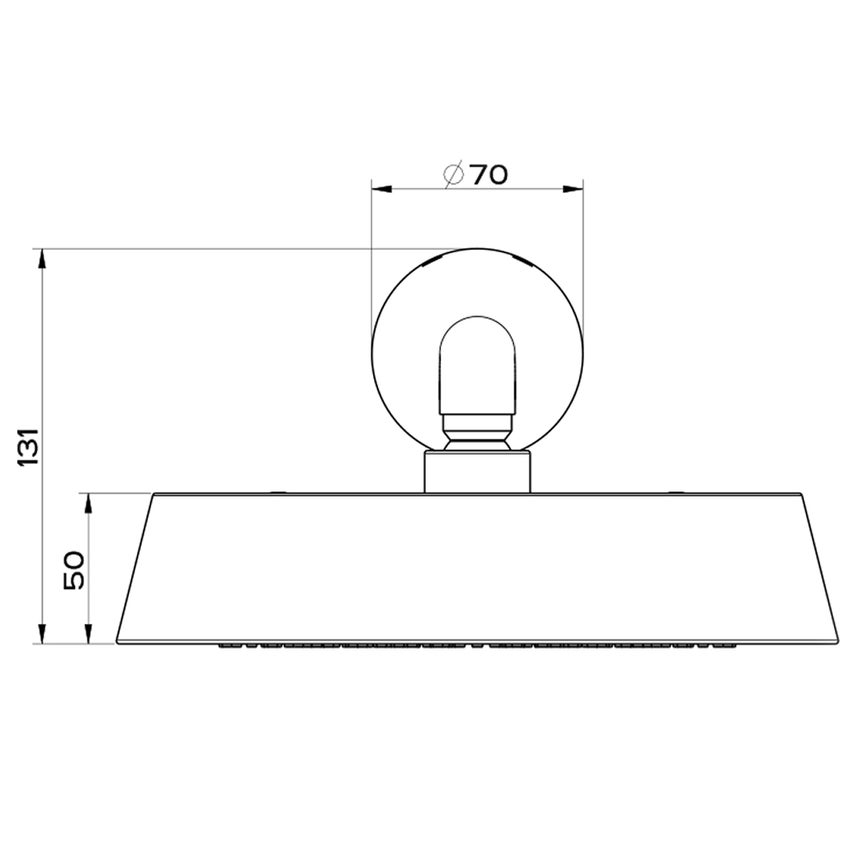 Immagine di Gessi CONO soffione anticalcare a parete, orientabile, finitura black metal brushed PVD 45151#707