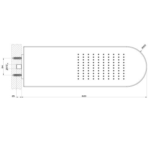 Immagine di Gessi SHOWER soffione a parete, finitura warm bronze brushed PVD 45163#726
