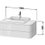 Immagine di Duravit HAPPY D.2 PLUS base sottolavabo sospesa per lavabi Happy D.2 Plus, 100 cm, 2 cassetti, cassetto superiore con scasso per il sifone e coprisifone, finitura noce spazzolato HP497106969
